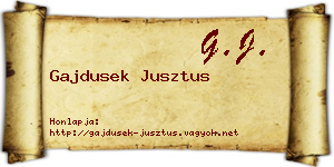 Gajdusek Jusztus névjegykártya